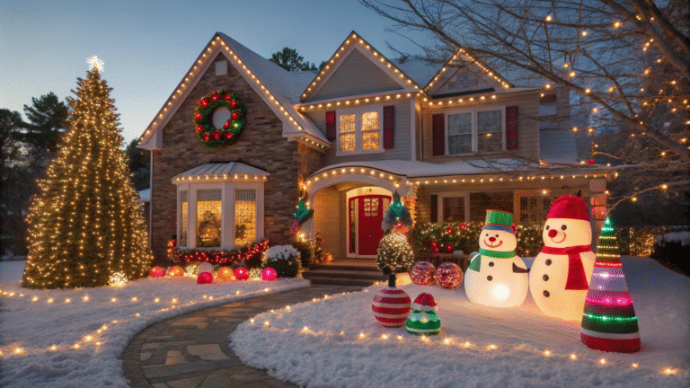 Home Depot outside Christmas decorations